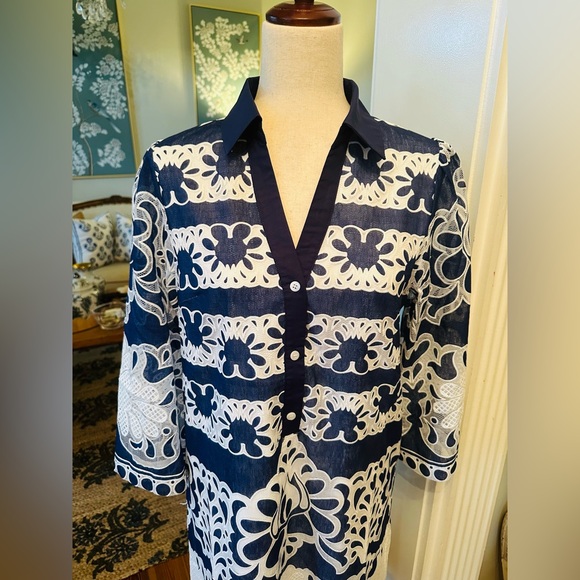 EXCELLENT!! Tuckernuck Borgo D U P E NWT Boutique Embroidered Lace Shift Xs S M - Picture 7 of 11